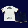 Pumas UNAM home white kids kits 25/26 back view