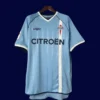RC Celta 2001 02 home classic retro jersey front with sky blue design and crest
