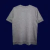 back view of grey away retro football jersey (15/16) showing plain back and number area.