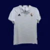 front view of white home retro football jersey (02/03) with classic trim and comfortable fit.