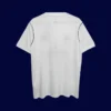 back view of white home retro football jersey (17/18) showing tidy back panel for printing.