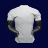 back view of white home player-fit retro jersey (19/20) with tapered back and reinforced number area.