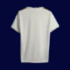 back view of white home retro football jersey (19/20) showing clean back seam and number-ready area.