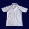 back view of white retro football jersey (87/89) displaying classic seam lines and number panel.