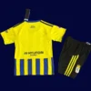 Real Oviedo Away Kids Kits 25/26 back with printed number area for kids.