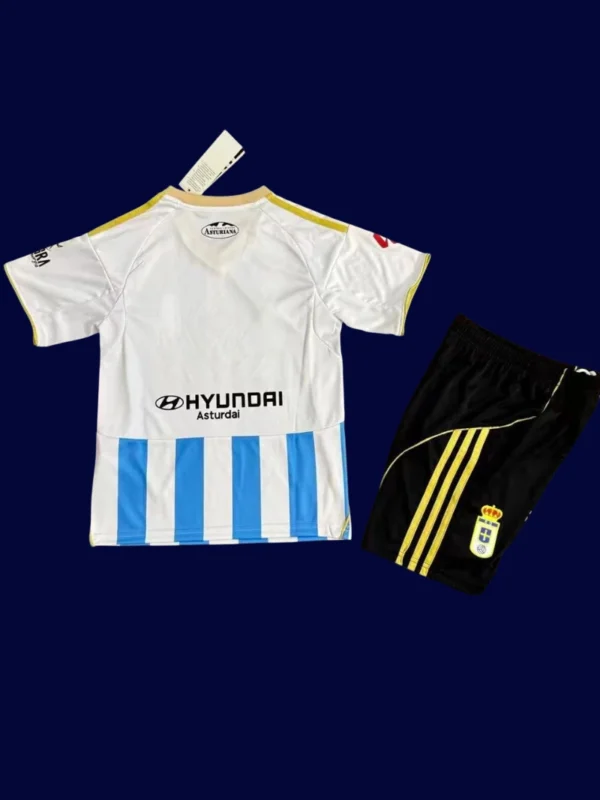 Real Oviedo Third Kids Kits 25/26 back with printed number area for children.
