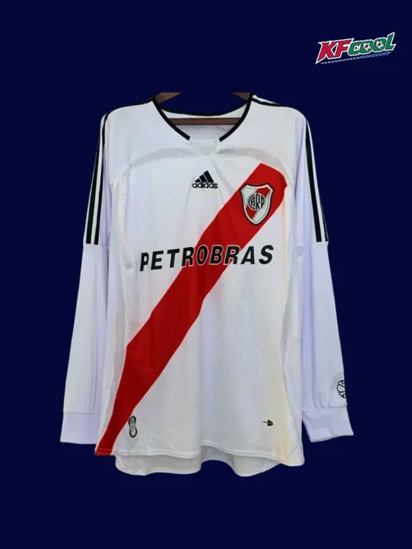 River Plate home classic LS retro jersey 2006/07 front white red long sleeve