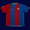 Ronaldinho Barcelona home retro jersey front 06/07, high-quality breathable fan gear.
