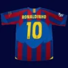 Ronaldinho 10 Barcelona UCL Final Home Retro Jersey 0506B - KFCool – Football Jerseys & Soccer Kits Store Ronaldinho Barcelona UCL final home retro jersey back 05/06 with #10, high-quality breathable design.