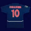 Ronaldinho PSG home retro jersey back 02/03 with #10, high-quality breathable design.