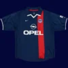 Ronaldinho PSG home retro jersey front 01/02, high-quality breathable fan gear.