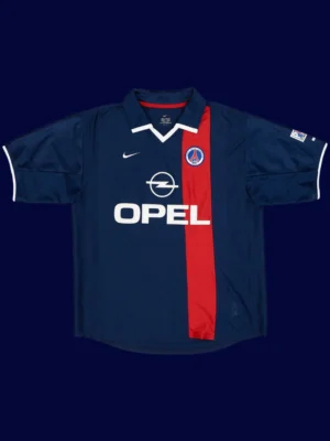 Ronaldinho PSG home retro jersey front 01/02, high-quality breathable fan gear.