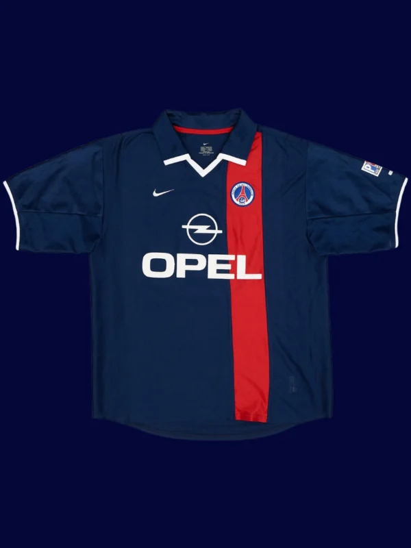 Ronaldinho PSG home retro jersey front 01/02, high-quality breathable fan gear.