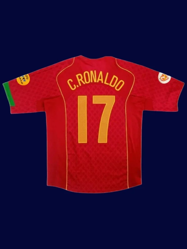 Ronaldo retro home jersey back, #17, lightweight breathable football shirt for collectors.