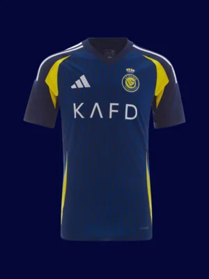 Ronaldo away jersey front, breathable high‑quality design for fans.