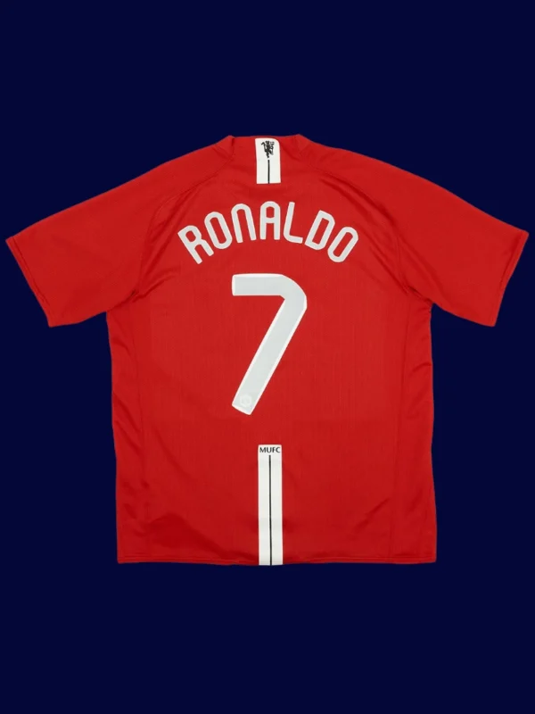 Ronaldo home UCL final retro jersey back with #7, lightweight breathable and iconic.