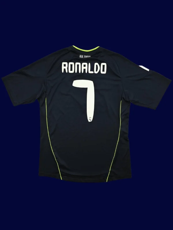 Ronaldo 7 Real Madrid Away Black Retro Jersey 1011B - KFCool – Football Jerseys & Soccer Kits Store Real Madrid away black retro jersey back with #7, Ronaldo iconic style, lightweight breathable.