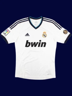 Real Madrid home white retro jersey front, Ronaldo classic breathable #7 fan shirt.