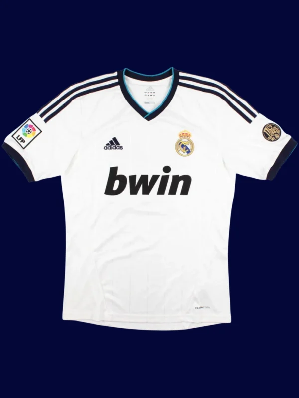 Real Madrid home white retro jersey front, Ronaldo classic breathable #7 fan shirt.