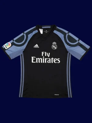 Real Madrid third retro jersey front, Ronaldo legendary #7 breathable fan classic.