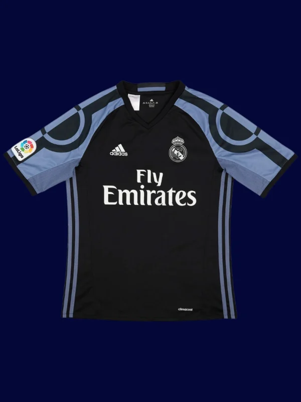 Real Madrid third retro jersey front, Ronaldo legendary #7 breathable fan classic.