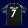 Real Madrid third retro jersey back with #7, Ronaldo iconic design, lightweight breathable.