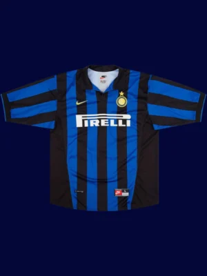Ronaldo Inter Milan home retro jersey front 98/99, high-quality breathable fan gear.