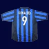 Ronaldo Inter Milan home retro jersey back 98/99 with #9, high-quality breathable design.