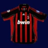 Ronaldo AC Milan UCL home retro jersey front 06/07, high-quality breathable fan gear.