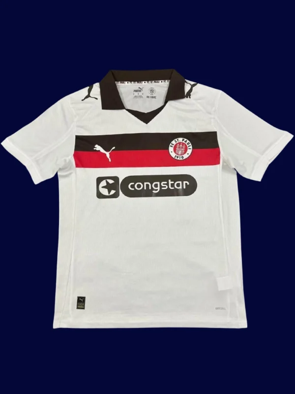 ST Pauli Away Jersey 25/26 Fans Version front high‑quality breathable shirt