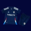 San Diego FC home kids kits 25/26 front white navy stripes