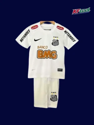 Santos home classic retro kids kits 2012 front white black stripes