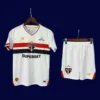 Sao Paulo home kids kits 25/26 front white red black stripes