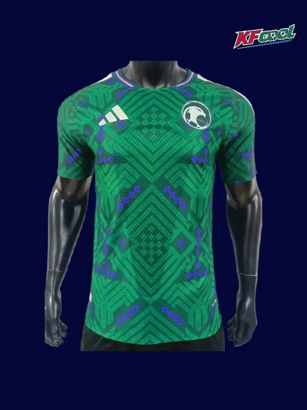 Saudi Arabia 26/27 home player jersey front — pro fit, green design