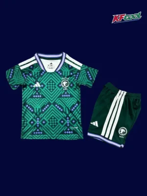 Saudi Arabia home kids kit 26/27 fans front — child size, breathable