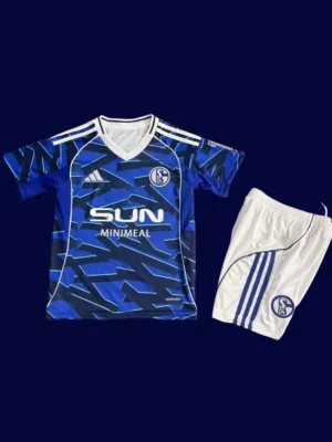 Schalke 04 Home Kids kits 25/26 front lightweight breathable junior shirt