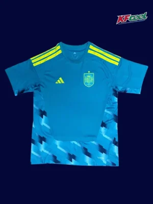 Spain blue goalkeeper jersey 26/27 fans front, padded elbows