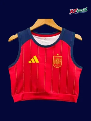 Spain home women’s yoga vest 26/27 front — sleeveless athletic top
