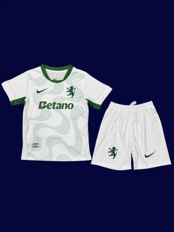 Sporting Portugal Third Kids kits 25/26 front lightweight breathable junior football shirt