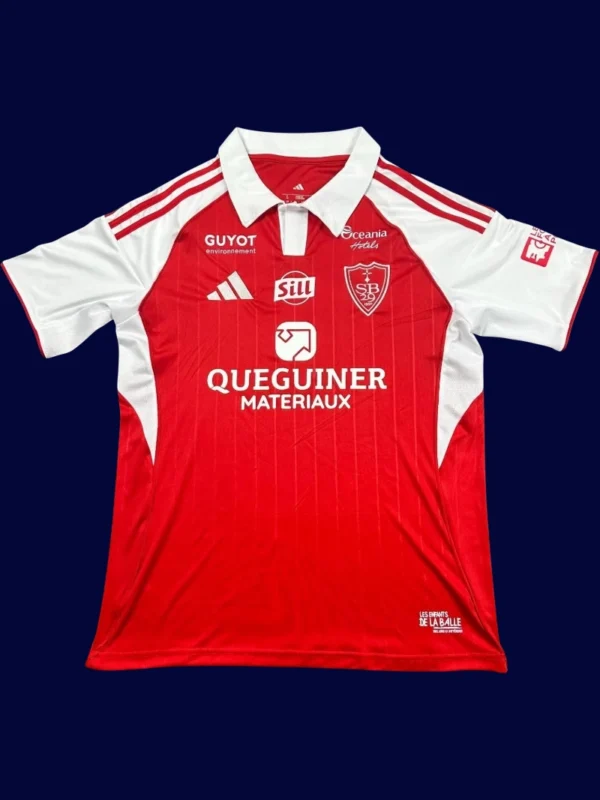 Stade Brestois Home Jersey 25/26 Fans Version front collectible high‑quality football top