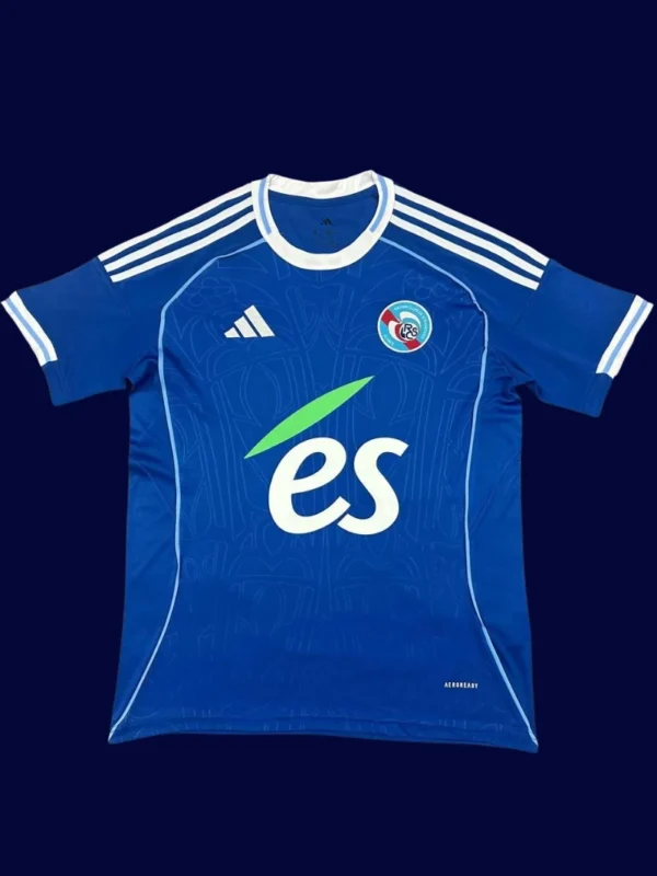 Strasbourg Home Jersey 25/26 Fans Version front high‑quality breathable lightweight football shirt