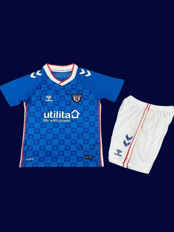 Sunderland Away Kids Kits 25/26 front with away palette and mini crest.