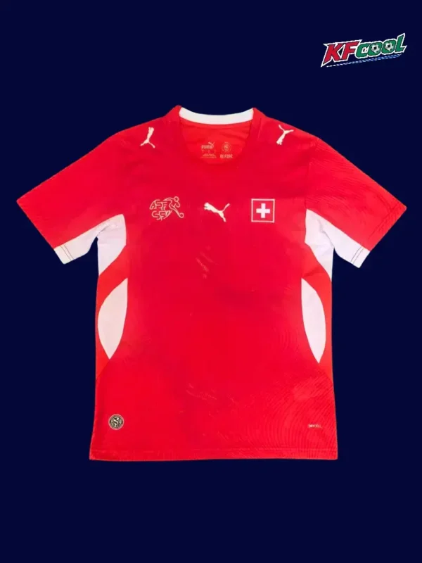 Switzerland home red jersey 26/27 fans front — breathable material