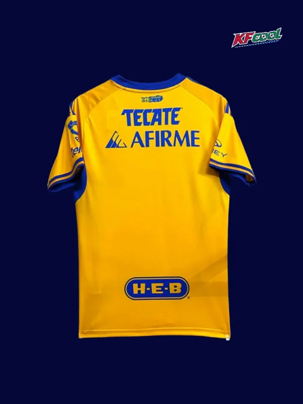 Tigres 25/26 fans home jersey back view with custom number available