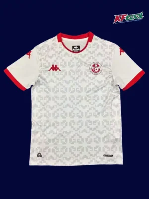 Tunisia away white jersey 26/27 fans front — alternate kit, breathable