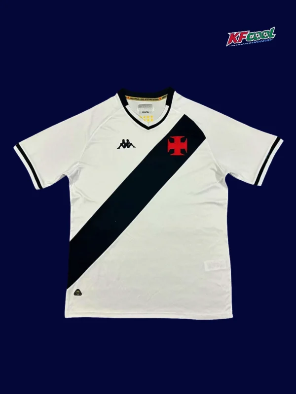 Vasco away jersey 25/26 fans version front white black design