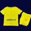 Villarreal Home Kids Kits 25/26 back with printed number panel.