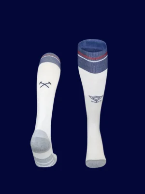 West Ham Away Sock 25/26 front showing official away colors.