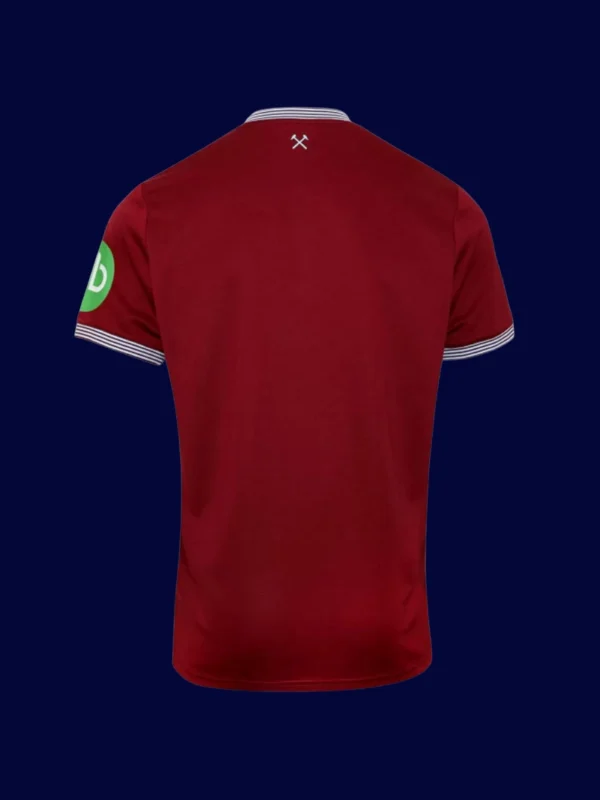 West Ham Home Jersey 25/26 Fans Version back with printed number area.