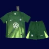 Wolfsburg Home Kids kits 25/26 front lightweight breathable junior shirt